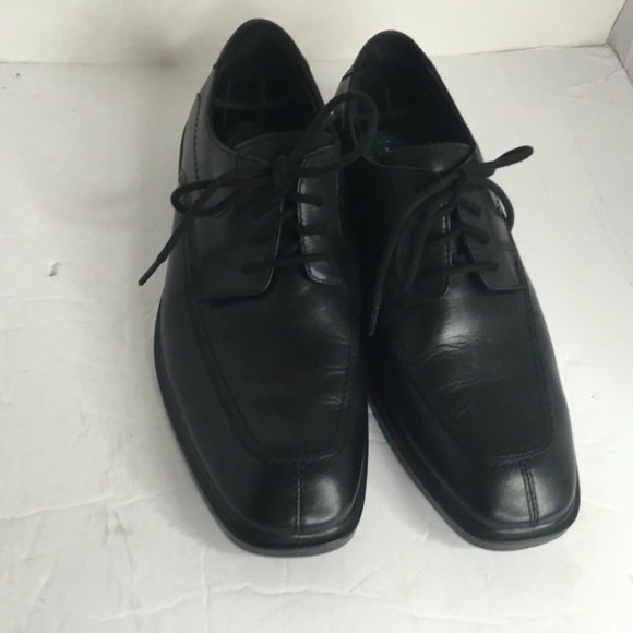 Hush Puppies Mens Black Leather Casual Lace Up - Picture 1 of 7